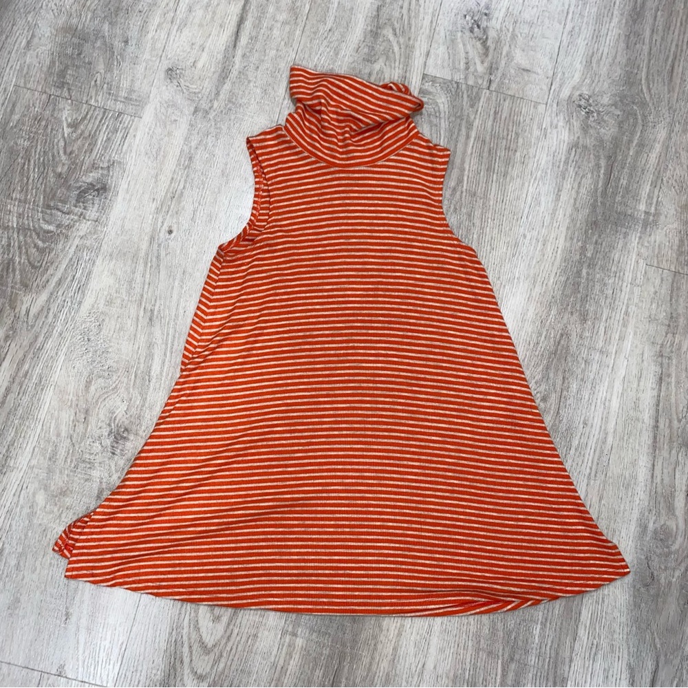 Puella Orange White Striped Turtleneck Size Small